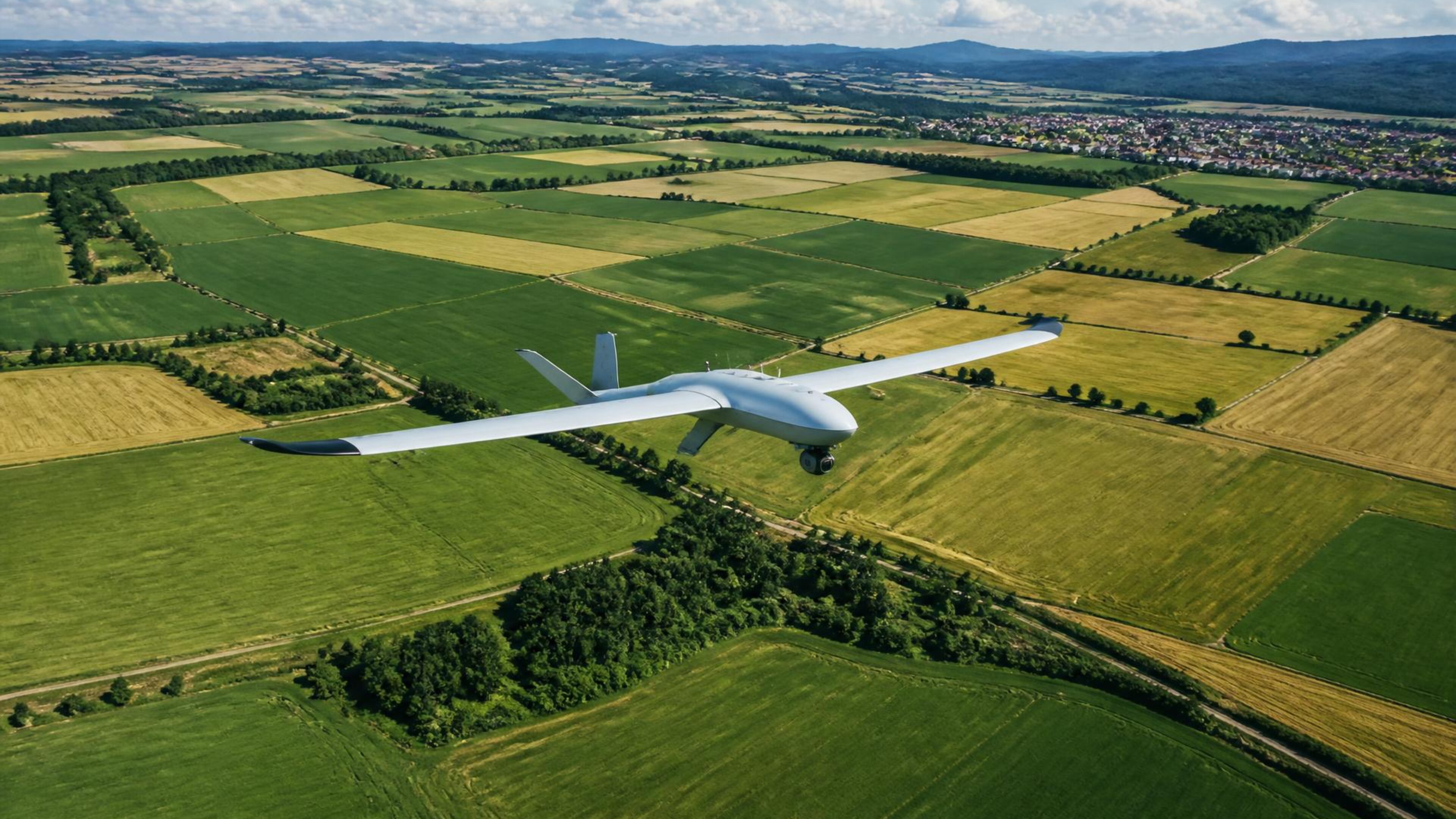 Drone mapping geometric agricultural fields from above